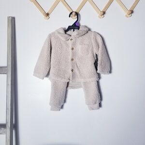 NWT MODERN MOMENTS BY GERBER SHERPA TAN JACKET AND PANTS SET SIZE 12 MONTHS